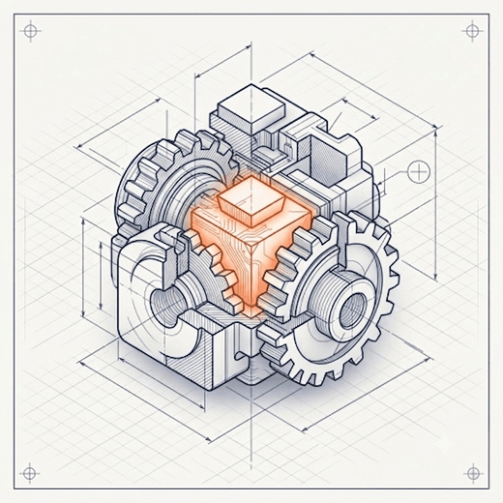 Illustration blueprint  Développement sur mesure des applications B2B