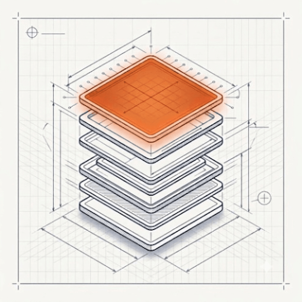 Illustration blueprint  Développement SaaS